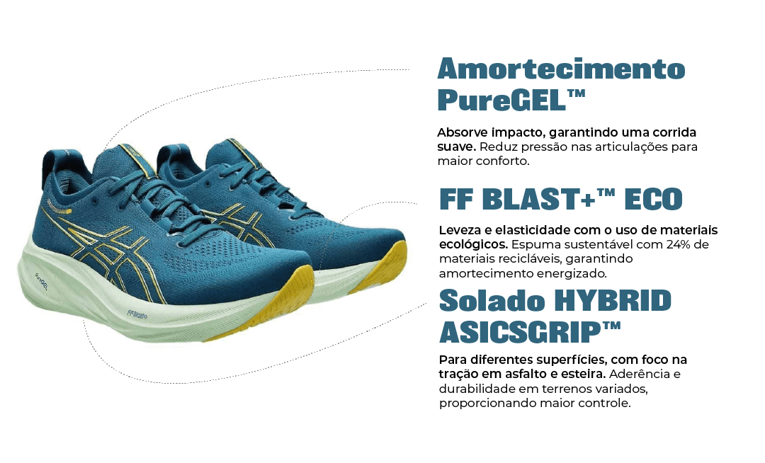 Tênis Asics Gel Nimbus 26 Masculino - Ativa Esportes